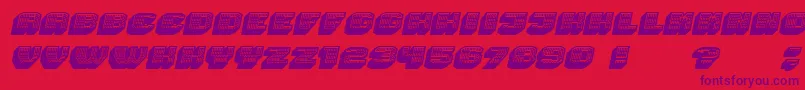 Magia 3DNeonItalic Font – Purple Fonts on Red Background