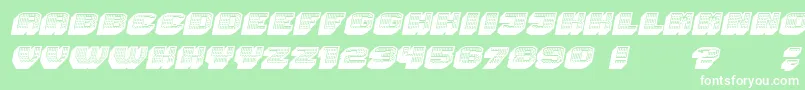 Magia 3DNeonItalic Font – White Fonts on Green Background
