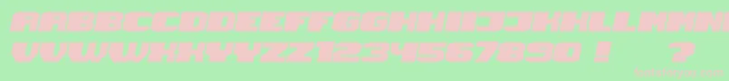 Magia Italic Font – Pink Fonts on Green Background