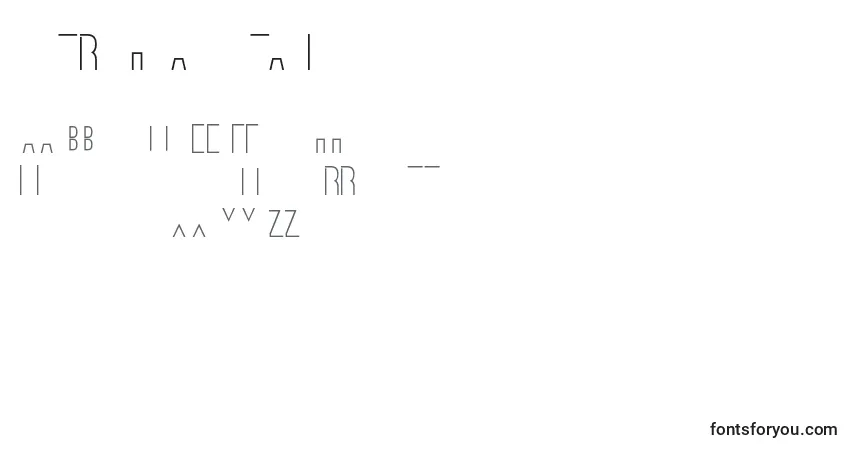 Schriftart Ostrichsansstack3 – Alphabet, Zahlen, spezielle Symbole