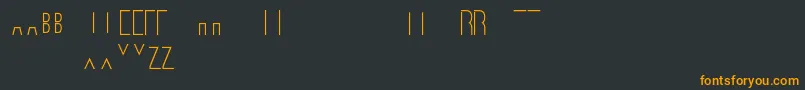 フォントOstrichsansstack3 – 黒い背景にオレンジの文字