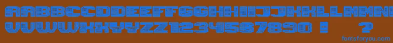 Magia Neon Font – Blue Fonts on Brown Background