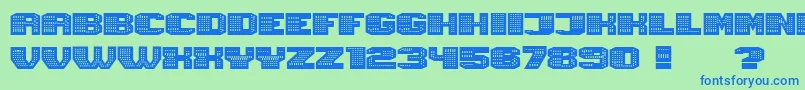 Magia Neon Font – Blue Fonts on Green Background