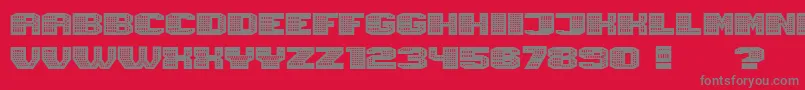 Fonte Magia Neon – fontes cinzas em um fundo vermelho