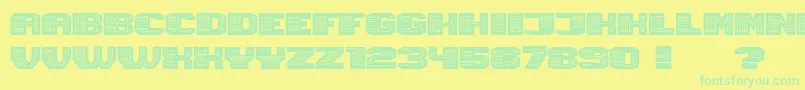 Czcionka Magia Neon – zielone czcionki na żółtym tle