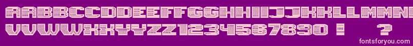 Magia Neon-Schriftart – Rosa Schriften auf violettem Hintergrund