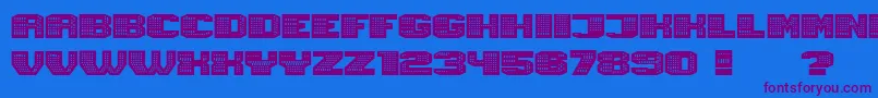 Magia Neon-Schriftart – Violette Schriften auf blauem Hintergrund