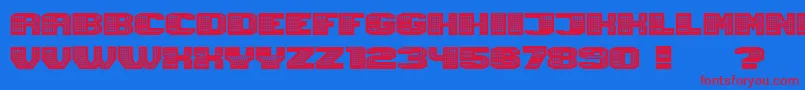 Magia Neon-fontti – punaiset fontit sinisellä taustalla