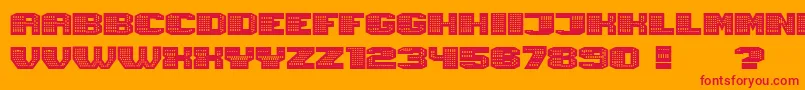 Magia Neon Font – Red Fonts on Orange Background