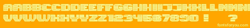 fuente Magia Neon – Fuentes Amarillas Sobre Fondo Naranja