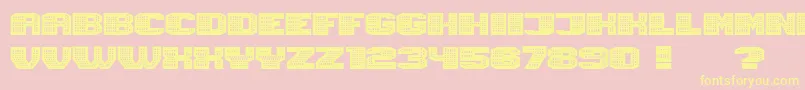 フォントMagia Neon – 黄色のフォント、ピンクの背景