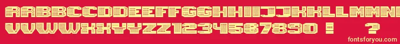 Magia Neon-fontti – keltaiset fontit punaisella taustalla