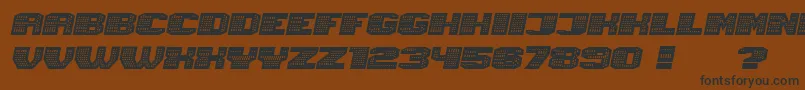 Fonte Magia NeonItalic – fontes pretas em um fundo marrom