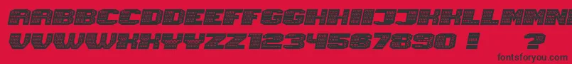 Fonte Magia NeonItalic – fontes pretas em um fundo vermelho