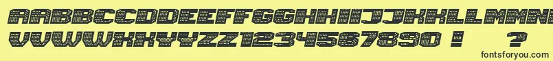 Fonte Magia NeonItalic – fontes pretas em um fundo amarelo