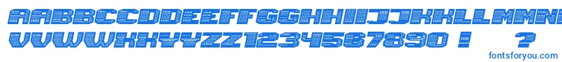 Fonte Magia NeonItalic – fontes azuis em um fundo branco