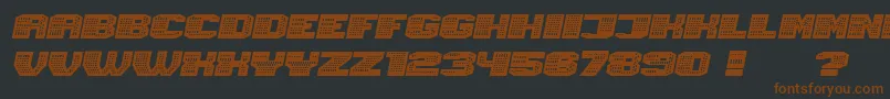 Magia NeonItalic-fontti – ruskeat fontit mustalla taustalla