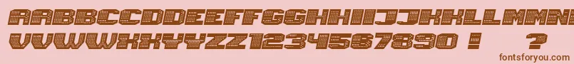 Fonte Magia NeonItalic – fontes marrons em um fundo rosa