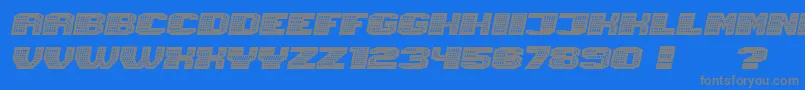 フォントMagia NeonItalic – 青い背景に灰色の文字