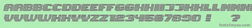 Fonte Magia NeonItalic – fontes cinzas em um fundo verde