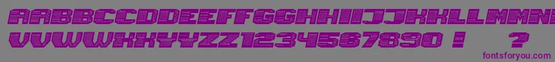 Шрифт Magia NeonItalic – фиолетовые шрифты на сером фоне