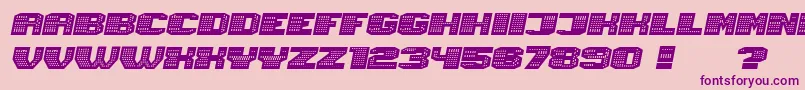 Fonte Magia NeonItalic – fontes roxas em um fundo rosa