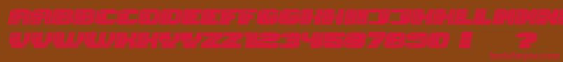 Magia NeonItalic Font – Red Fonts on Brown Background