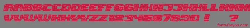 Magia NeonItalic Font – Red Fonts on Gray Background