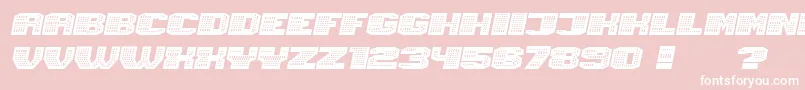 フォントMagia NeonItalic – ピンクの背景に白い文字