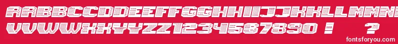 Czcionka Magia NeonItalic – białe czcionki na czerwonym tle
