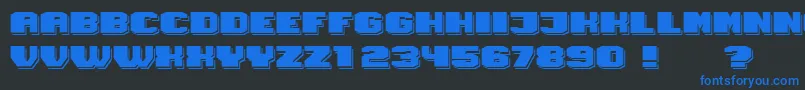 Magia Shadow Font – Blue Fonts on Black Background