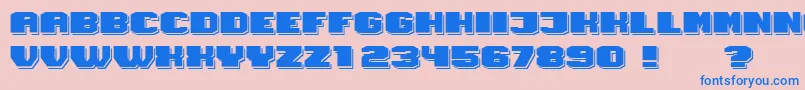 Magia Shadow Font – Blue Fonts on Pink Background