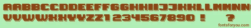 Magia Shadow Font – Brown Fonts on Green Background