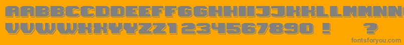 Magia Shadow Font – Gray Fonts on Orange Background