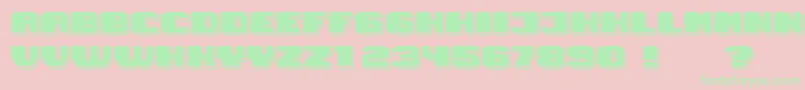 Magia Shadow-Schriftart – Grüne Schriften auf rosa Hintergrund