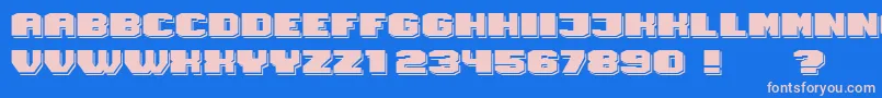 Magia Shadow Font – Pink Fonts on Blue Background
