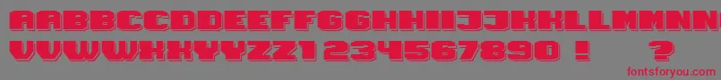 Magia Shadow Font – Red Fonts on Gray Background
