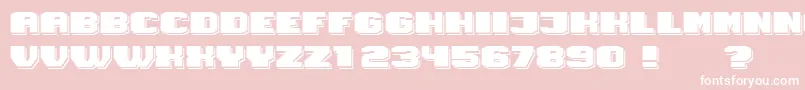 Police Magia Shadow – polices blanches sur fond rose