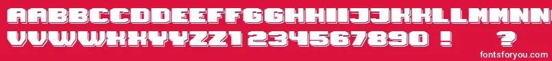 Magia Shadow Font – White Fonts on Red Background