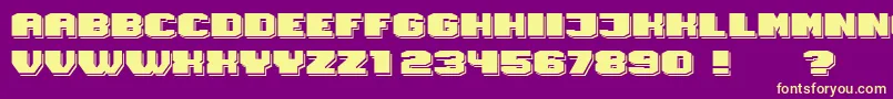 Magia Shadow Font – Yellow Fonts on Purple Background