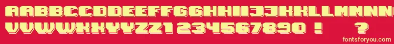 Magia Shadow Font – Yellow Fonts on Red Background