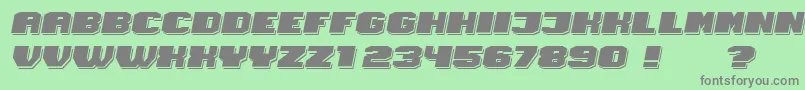 Magia ShadowItalic Font – Gray Fonts on Green Background