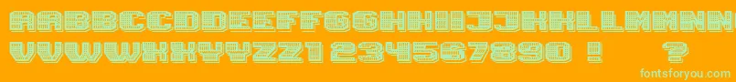 Magia ShadowNeon Font – Green Fonts on Orange Background
