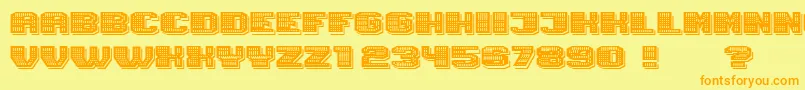 Magia ShadowNeon Font – Orange Fonts on Yellow Background
