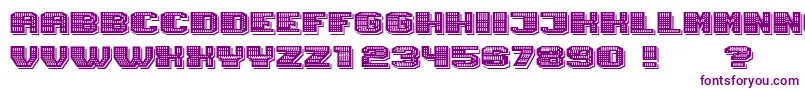 フォントMagia ShadowNeon – 白い背景に紫のフォント