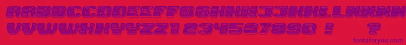 Magia ShadowNeonItalic Font – Purple Fonts on Red Background