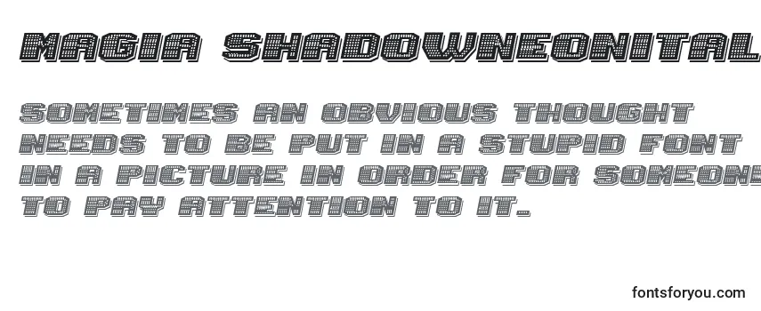 Magia ShadowNeonItalic Font