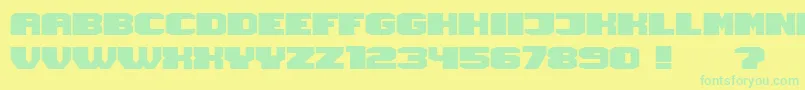 Magia Font – Green Fonts on Yellow Background