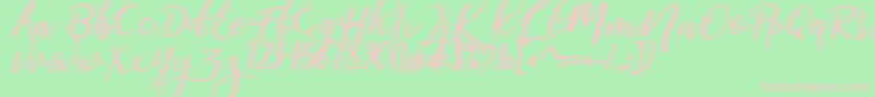 magic dafont Font – Pink Fonts on Green Background