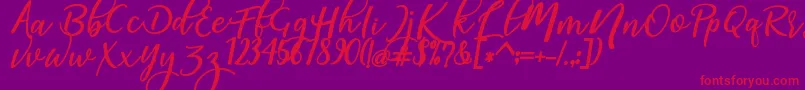 magic dafont Font – Red Fonts on Purple Background